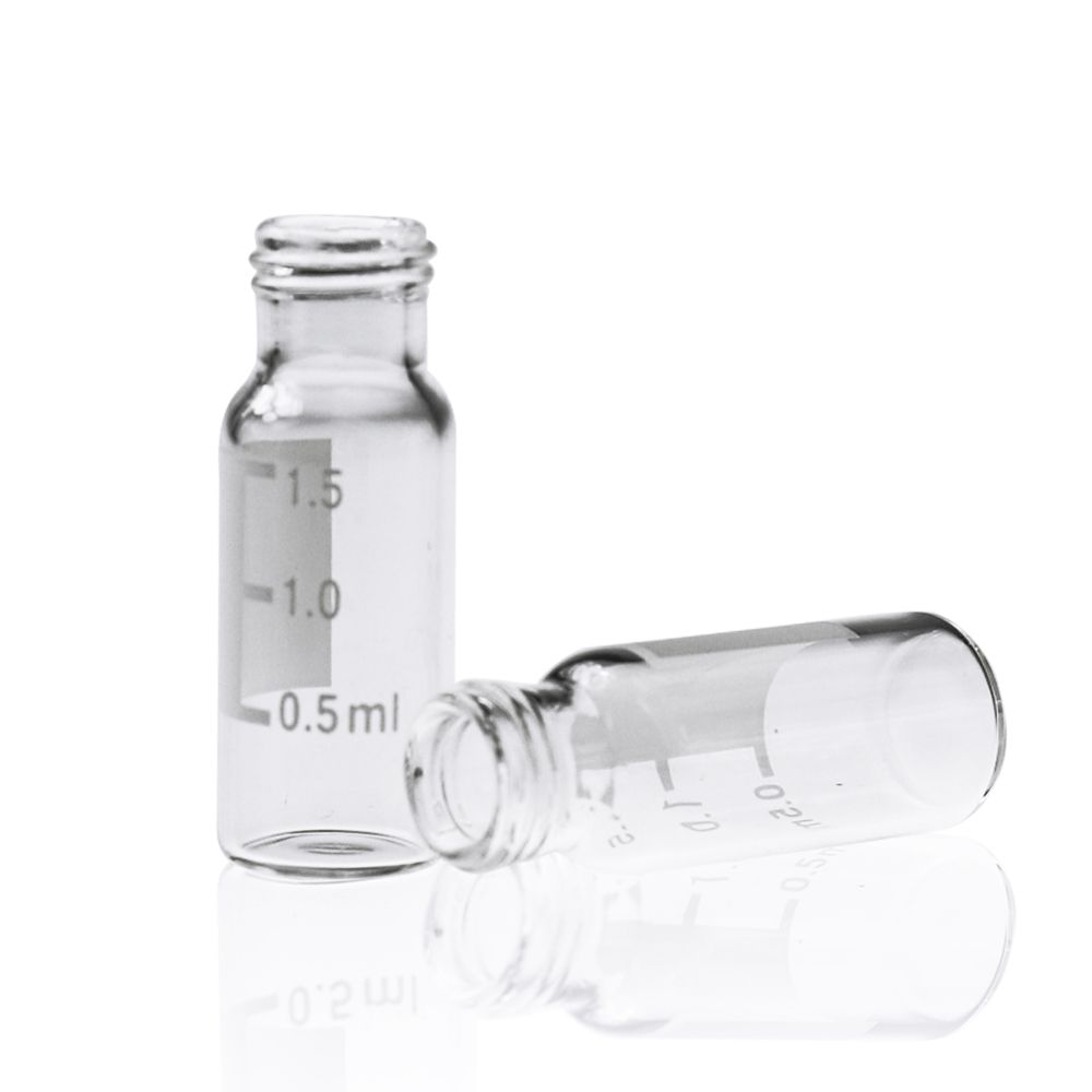 Виалы 2mL Clear Glass 12x32mm Flat Base 9-425 Screw with Label. 100pcs/pk, C0000008 ALWSCI