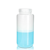 Бутылка, 1000 мл, PP, для реагентов, широкое горло, прозрачная, нестерил, 50/уп, PK00464