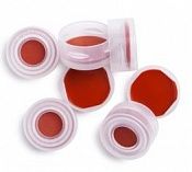 Крышки защелкивающиеся с септой Snap cap with red silicone septa  100/PK, 5182-0550 Agilent
