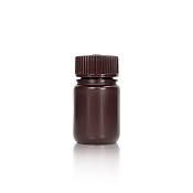 Бутылки HDPE, 30 мл, винтовые, янтар, с крышками, широкое горло, нестерил, 1000/уп, PK00296