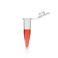 Пробирка для ПЦР, 0.5 мл, с плоской крышкой, прозрач, нестерил, 10000/уп, PK00180