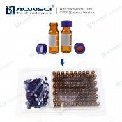 Виалы с крышками 2mL Amb 12x32mm 9-425 Screw white PTFE/red silic 1 mm 100pcs/pk, C0000961 ALWSCI