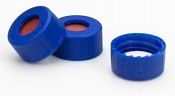 Крышки завинч. с септами Blue screw caps PTFE/red silicone septa 100/PK, 5182-0717 Agilent