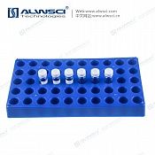 Стойка для виал 2 мл, полипропиленовая, 50 ячеек, синяя, 1/pk, C0000094 ALWSCI