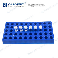 Стойка для виал 2 мл, полипропиленовая, 50 ячеек, синяя, 1/pk, C0000094 ALWSCI