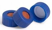 Крышки винтовые с септой, BND Blue Scr Cap PTFE/red Si septa 100pk, 5190-7024 Agilent