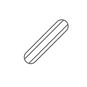 Якорь магнитный цилиндрический с плоским ребром, L=50 мм, D=8 мм, 1.250