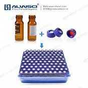 Набор виал с крыш, винт, 9-425, янтар, 12х32мм, с запис, крPTFE/силик, 1 мм, 100/pk, C0001172 ALWSCI